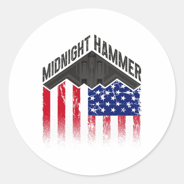 Operation Midnight Hammer - Usa Flag Midnight Hamm Classic Round Sticker (Front)