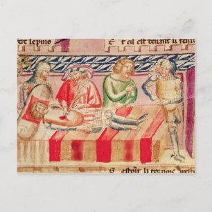 Operation on a wounded soldier postcard