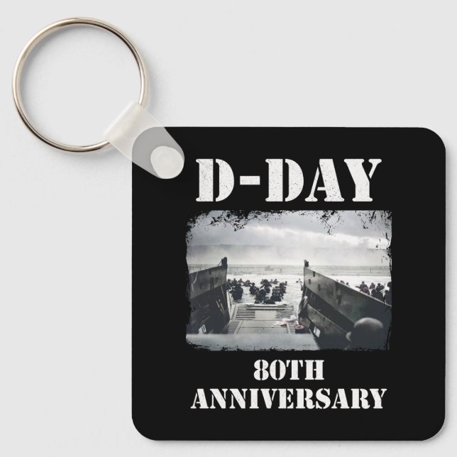 Operation Overlord 1944 D-Day 2024 Normandy Keychain (Front)