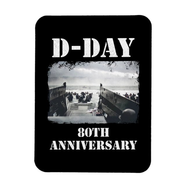 Operation Overlord 1944 D-Day 2024 Normandy Magnet (Vertical)