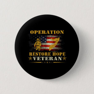 Operation Restore Hope Veteran Somalia Vintage Gif 2 Inch Round Button