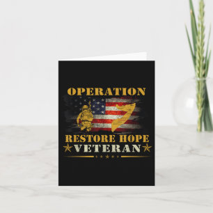 Operation Restore Hope Veteran Somalia Vintage Gif Card