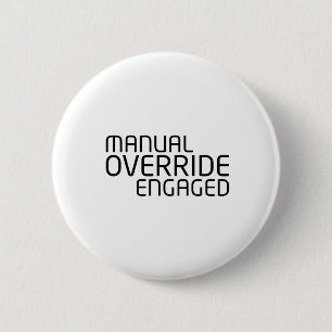 Operational Status Minimalist Typography 2 Inch Round Button