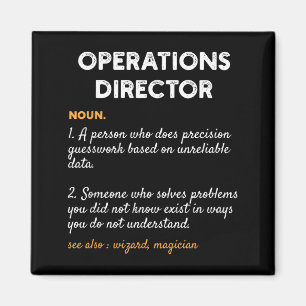 Operations Director Profession Funny Dictionary De Magnet