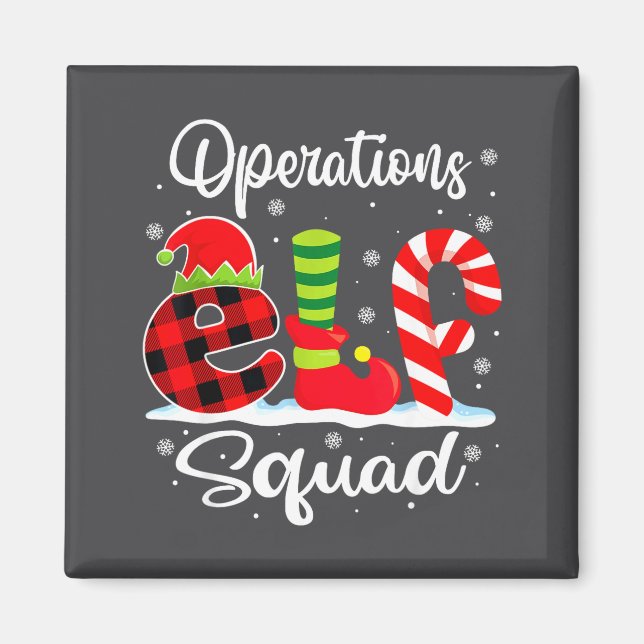 Operations Elf Squad Christmas Manager Matching X- Magnet (Front)