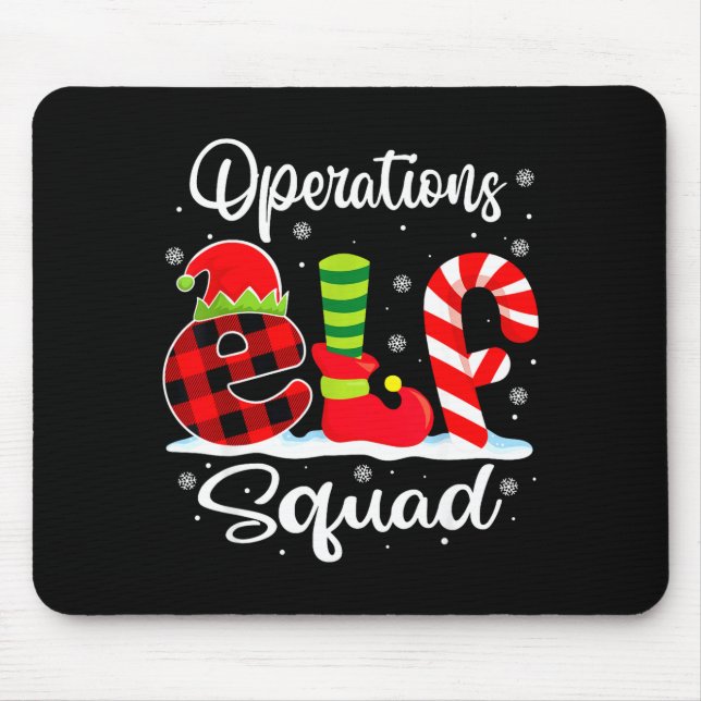 Operations Elf Squad Christmas Manager Matching X- Mouse Pad (Front)