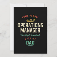 Operations Manager and Dad