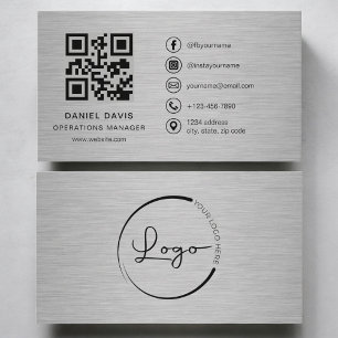 Operations Manager Metal QR Code Business Card