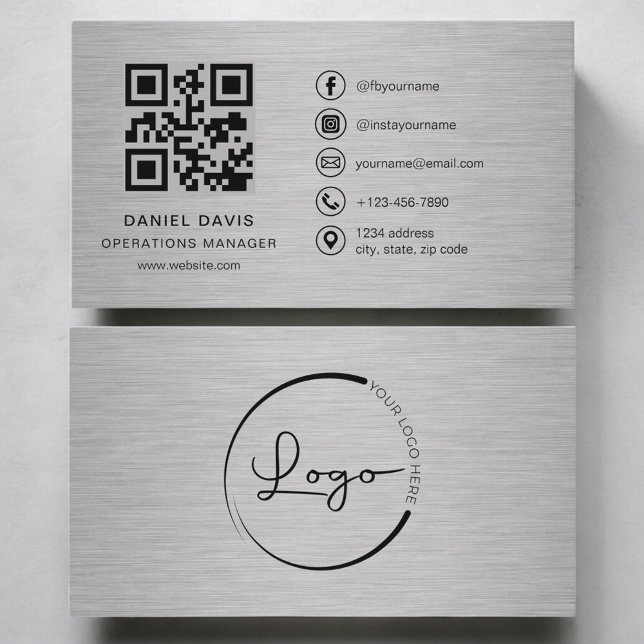 Operations Manager Metal QR Code Business Card (Creator Uploaded)