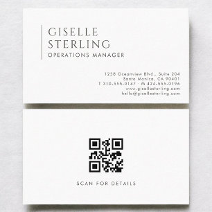 Operations Manager Modern Professional QR Code Business Card