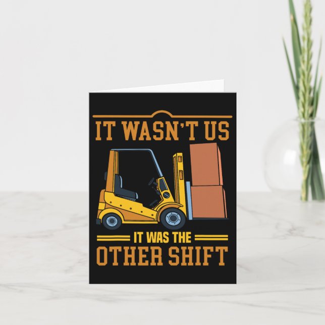 Operator Forklift Driver Fathers Day Funny Forklif Card (Front)