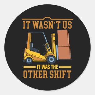 Operator Forklift Driver Fathers Day Funny Forklif Classic Round Sticker
