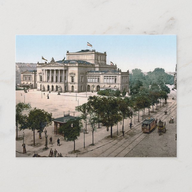 Opernhaus, Opera House, Leipzig, Germany Postcard (Front)