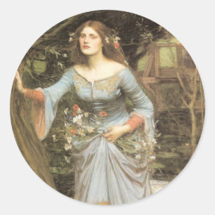 Ophelia (1905) classic round sticker