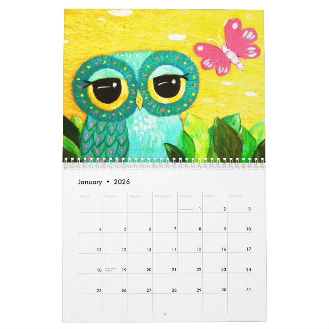 Ophelia 2009 (Non-US) Calendar (Jan 2026)