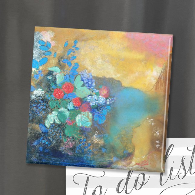 Ophelia Among the Flowers | Odilon Redon Magnet (Creator Uploaded)