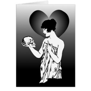 Ophelia and Yorick Fade Blank Card