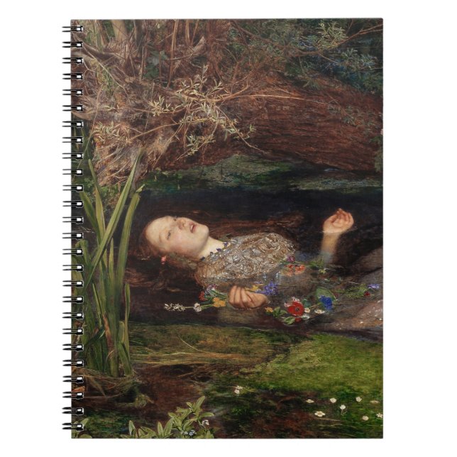 Ophelia by John Everett Millais Notebook (Front)