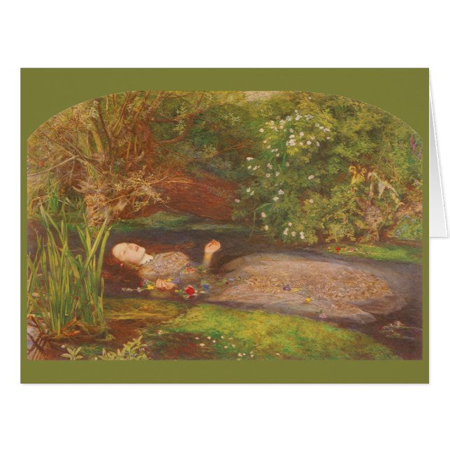 Ophelia by Millais, Vintage Victorian Fine Art (Front Horizontal)