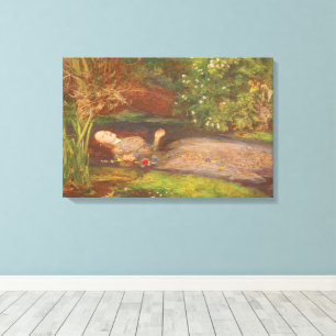 Ophelia by Millais, Vintage Victorian Fine Art Canvas Print