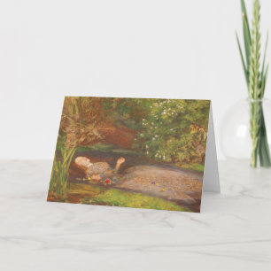 Ophelia by Millais, Vintage Victorian Fine Art Card