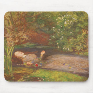 Ophelia by Millais, Vintage Victorian Fine Art Mouse Pad