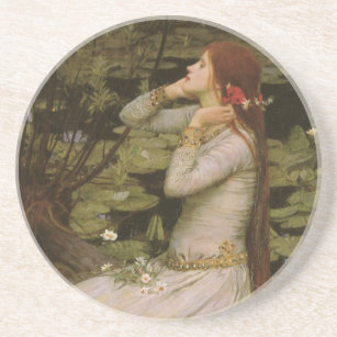 Ophelia by the Pond by John William Waterhouse Coaster