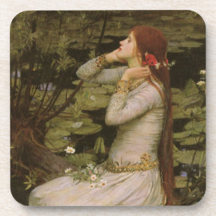 Ophelia by the Pond by John William Waterhouse Coaster