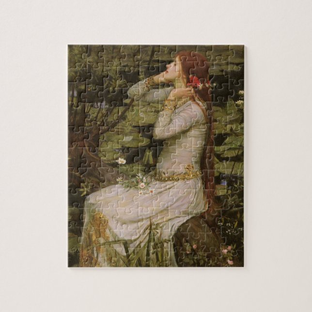 Ophelia by the Pond by John William Waterhouse Jigsaw Puzzle (Vertical)