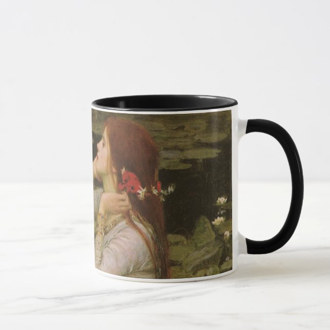 Ophelia by the Pond by John William Waterhouse Mug (Right)