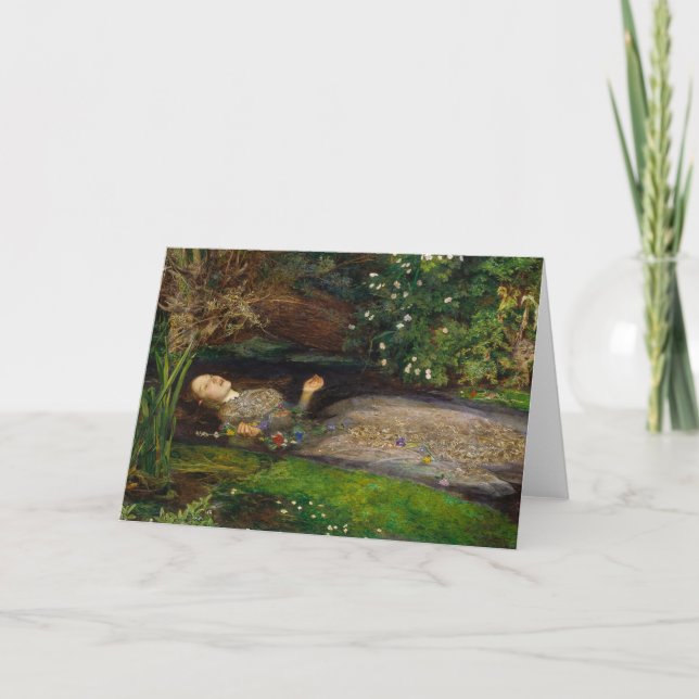 Ophelia, c. 1852 by Sir John Everett Millais Card (Front)