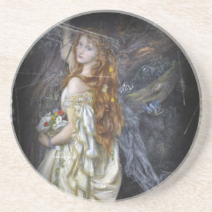 Ophelia in White Coaster