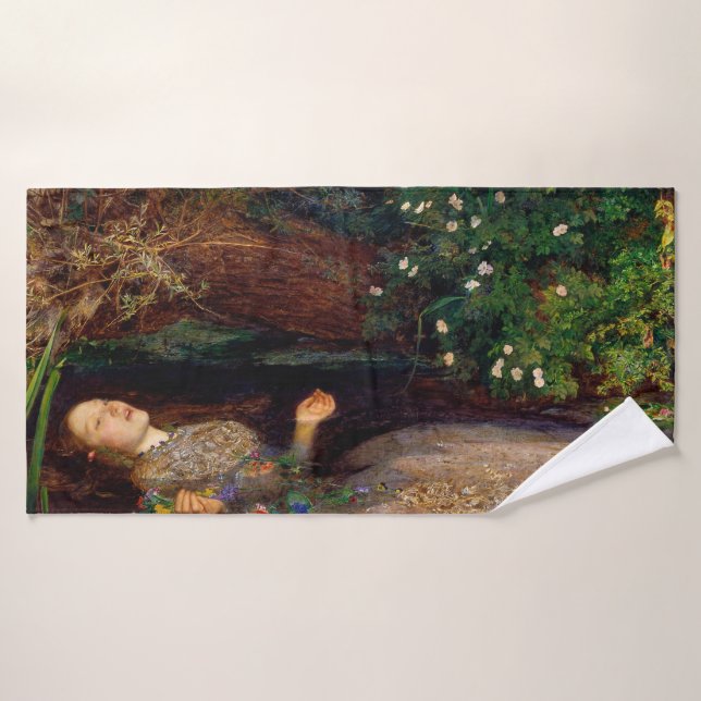 Ophelia, John Everett Millais, 1851-1852 (Serviette de bain)