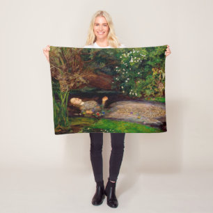 Ophelia, John Everett Millais, 1851-1852 Fleece Blanket