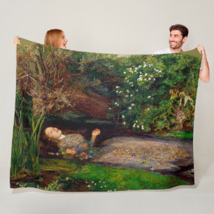 Ophelia, John Everett Millais Fleece Blanket