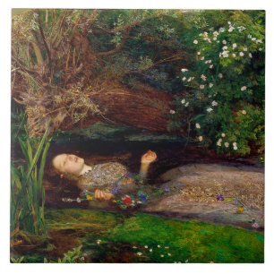 Ophelia, John Everett Millais Tile