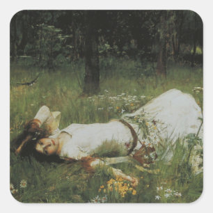 Ophelia [John William Waterhouse] Square Sticker