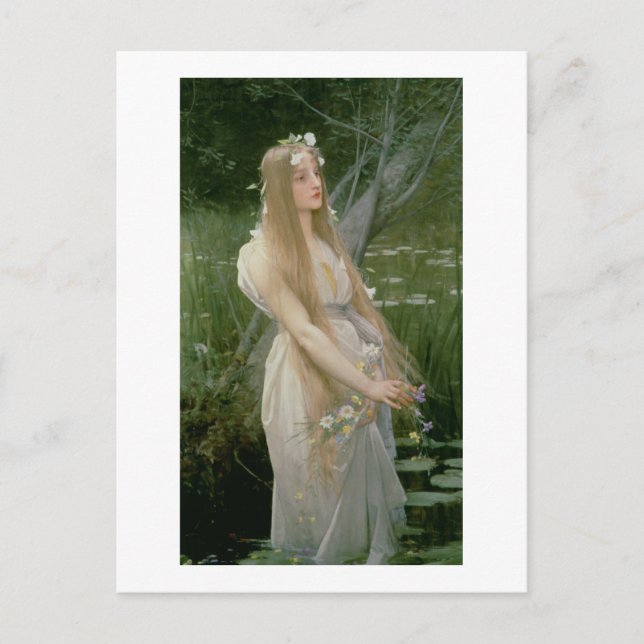 Ophelia (oil on canvas) postcard (Front)