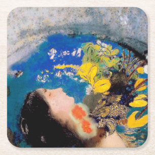 Ophelia, Redon Square Paper Coaster