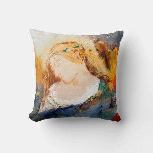 Ophelia, Redon Throw Pillow