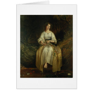 Ophelia weaving her garlands, 1842 (oil on panel)