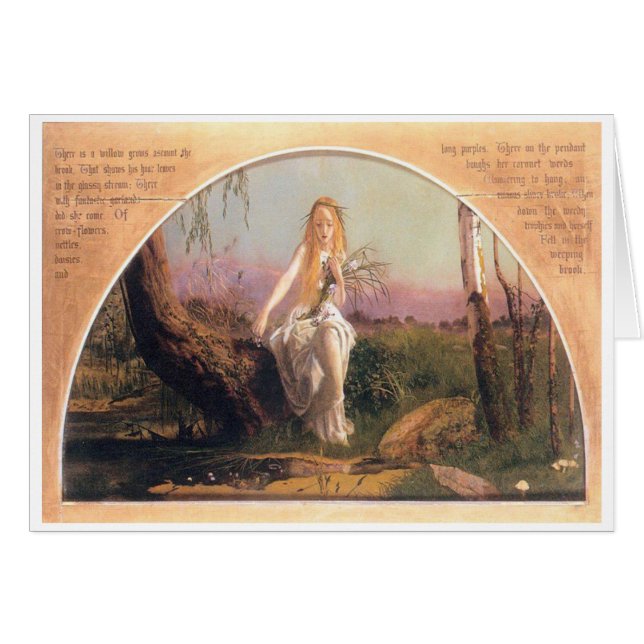 Ophélie, Arthur Hughes, 1852 (Devant horizontal)