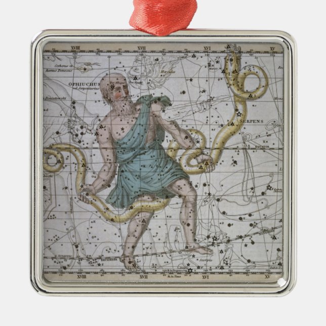 Ophiuchus or Serpentarius, from 'A Celestial Atlas Metal Ornament (Front)