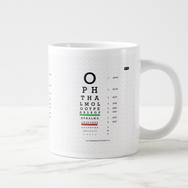 Ophtalmologie Perles d'acuité visuelle Mug (Droite)
