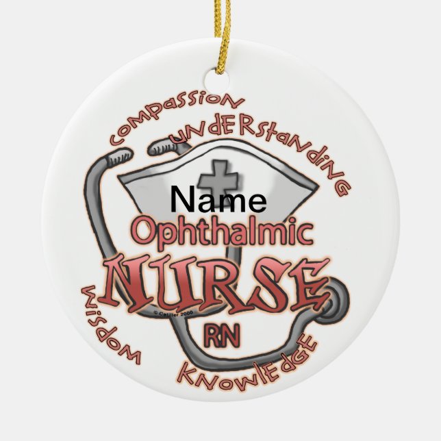 Ophthalmic Nurse Axiom Ceramic Ornament (Front)
