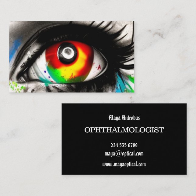 Ophthalmologist business card. Stunning eye image. Card (Front/Back)