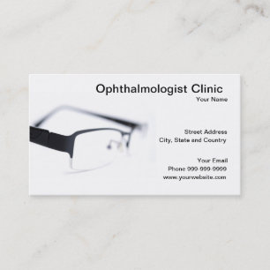 Ophthalmologist clinic business card