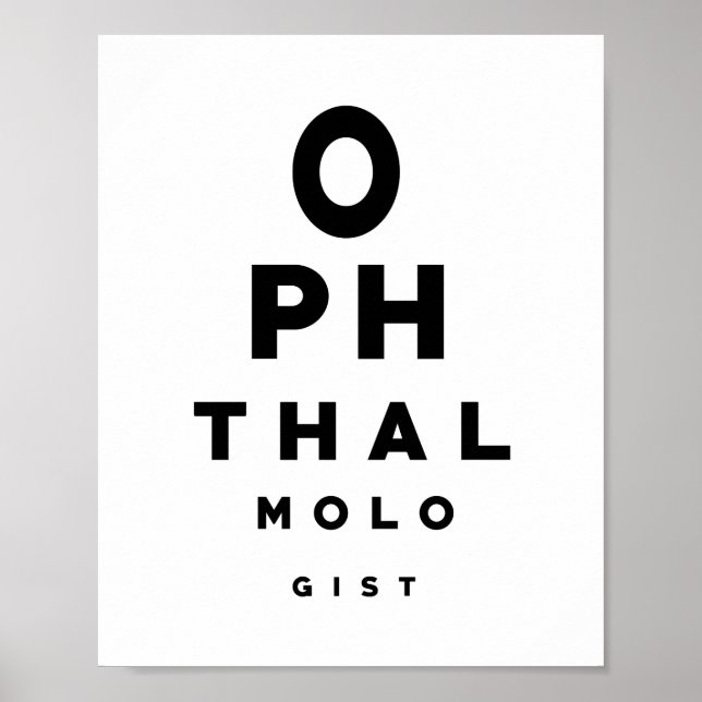 Ophthalmologist Eye Chart (Front)