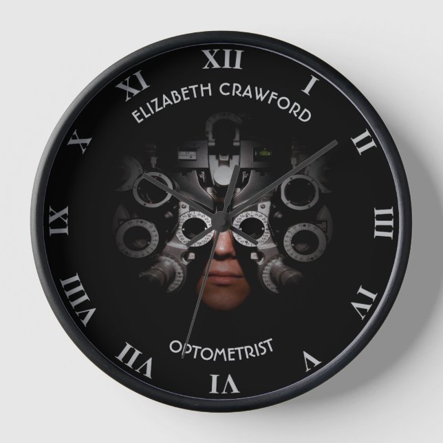 Ophthalmologist Optician Test Vision Optometrist Clock (Front)