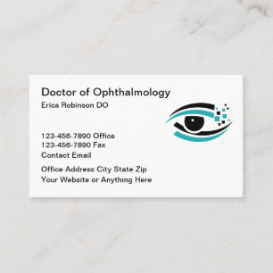 Ophthalmologue Moderne Cartes de visite modifiable